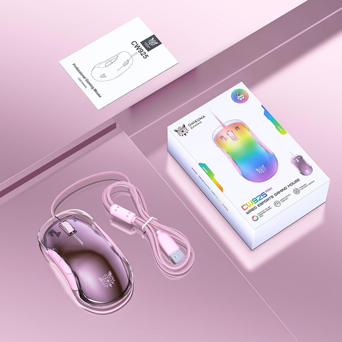 ONIKUMA CW925 RGB Wired Gaming Mouse - Pink  for sale in Egypt from Games2Egypt