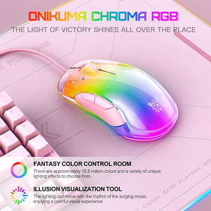 ONIKUMA CW925 RGB Wired Gaming Mouse - Pink  for sale in Egypt from Games2Egypt