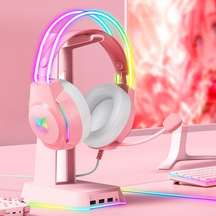 ONIKUMA X26 Cat Ear RGB Wired Gaming Headset - Pink  for sale in Egypt from Games2Egypt