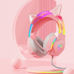ONIKUMA X26 Cat Ear RGB Wired Gaming Headset - Pink  for sale in Egypt from Games2Egypt