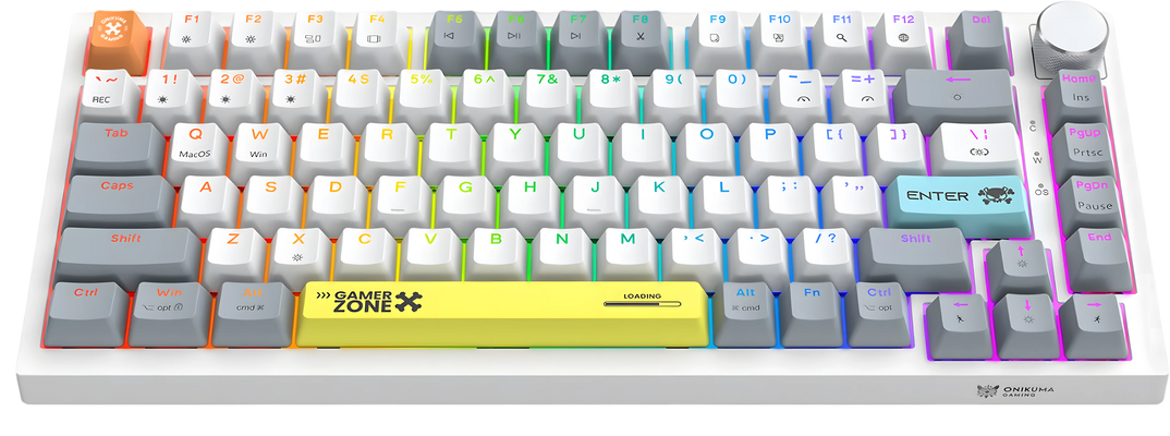 ONIKUMA G52 RGB Wired Mechanical Gaming Keyboard - White