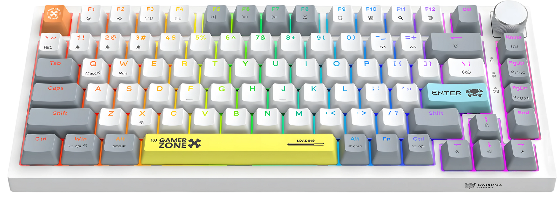 ONIKUMA G52 RGB Wired Mechanical Gaming Keyboard - White  for sale in Egypt from Games2Egypt