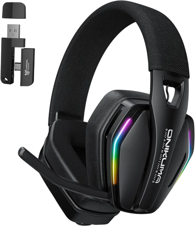 ONIKUMA GT826 Tri-Mode RGB Gaming Headset - Black