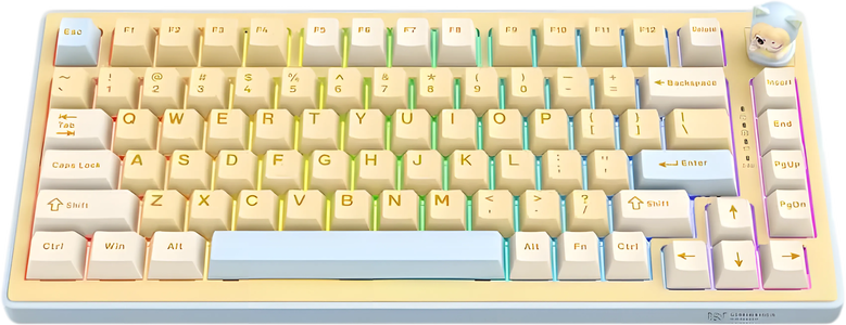 ONIKUMA MT707 Tri-Mode RGB Gaming Mechanical Keyboard - Yellow -  for sale in Egypt from Games2Egypt