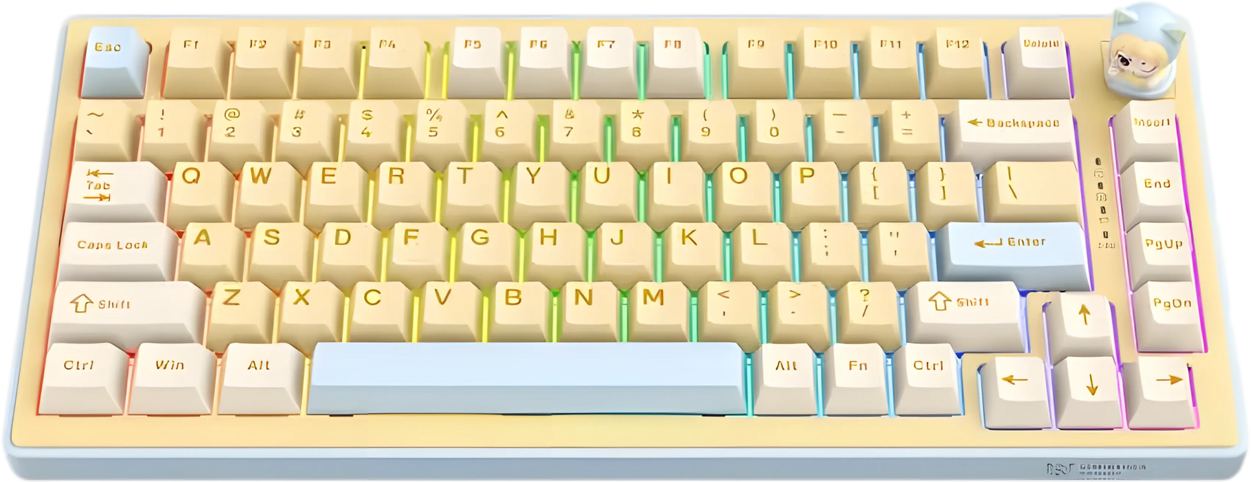 ONIKUMA MT707 Tri-Mode RGB Gaming Mechanical Keyboard - Yellow  for sale in Egypt from Games2Egypt