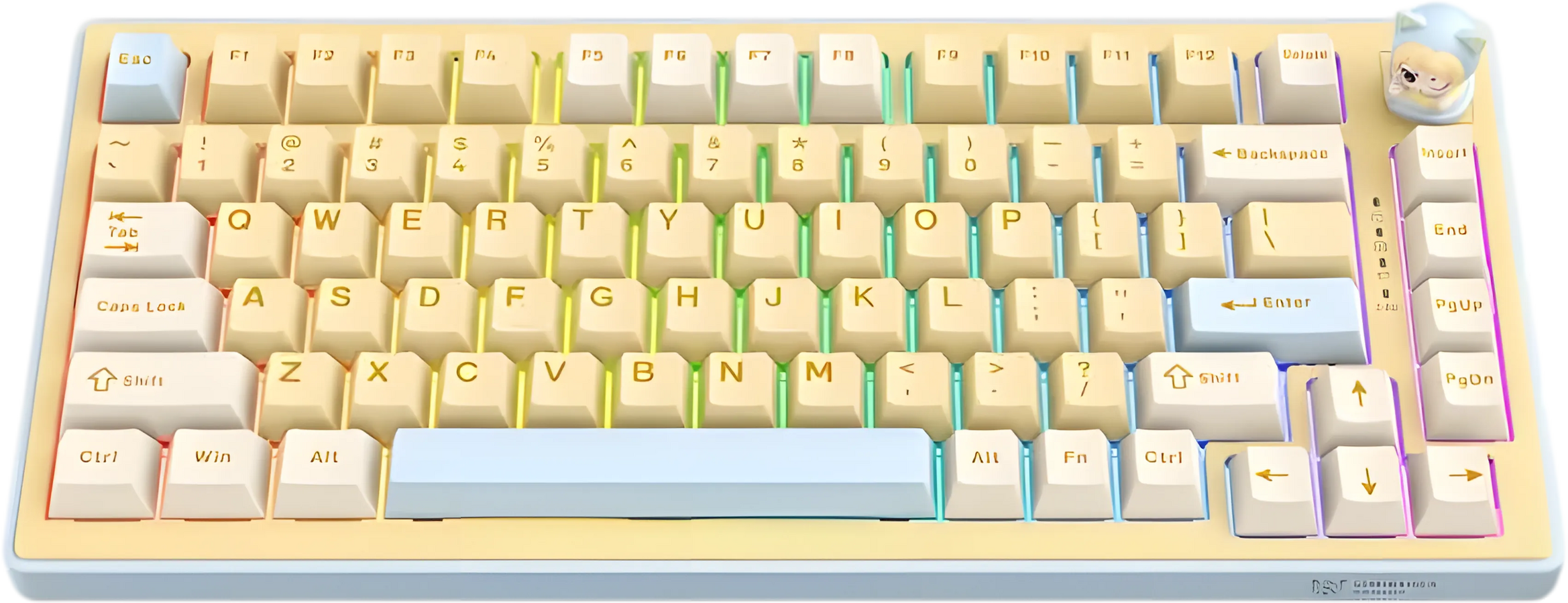 ONIKUMA MT707 Tri-Mode RGB Gaming Mechanical Keyboard - Yellow