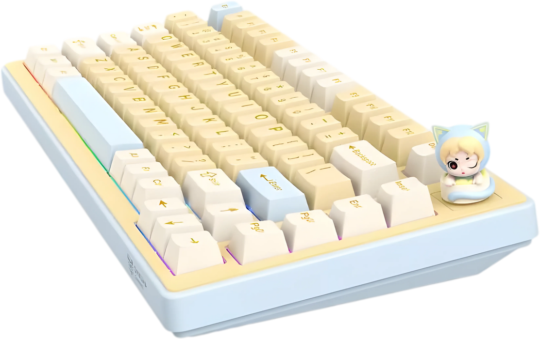 ONIKUMA MT707 Tri-Mode RGB Gaming Mechanical Keyboard - Yellow  for sale in Egypt from Games2Egypt