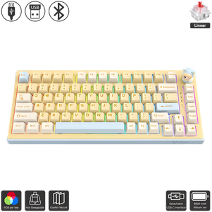 ONIKUMA MT707 Tri-Mode RGB Gaming Mechanical Keyboard - Yellow  for sale in Egypt from Games2Egypt