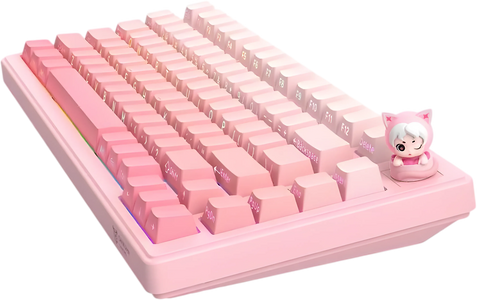 ONIKUMA MT707 Tri-Mode RGB Gaming Mechanical Keyboard - Pink  for sale in Egypt from Games2Egypt