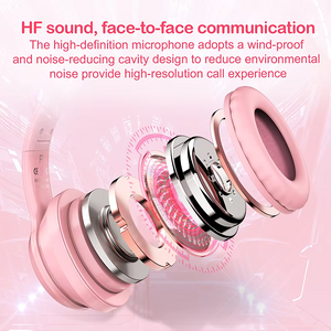 ONIKUMA B90 Cat Ear RGB Wireless Gaming Headset - Pink  for sale in Egypt from Games2Egypt