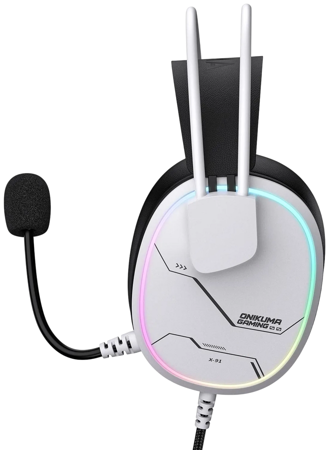 ONIKUMA X91 RGB Wired Gaming Headset - White – image 2