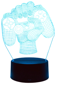 Gamepad 3D LED Ambient Night Light 7 Colors with Remote -  for sale in Egypt from Games2Egypt