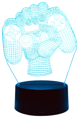 Gamepad 3D LED Ambient Night Light 7 Colors with Remote