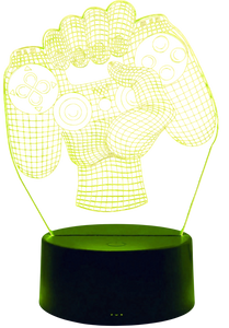Gamepad 3D LED Ambient Night Light 7 Colors with Remote  for sale in Egypt from Games2Egypt