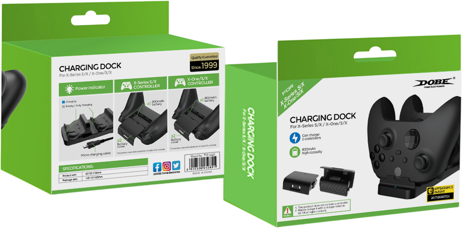 DOBE TYX-532X Dual Charging Dock for Xbox S/X – Black – image 3