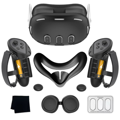 VR Headset Protection & Comfort Kit Meta Quest 3 – Black