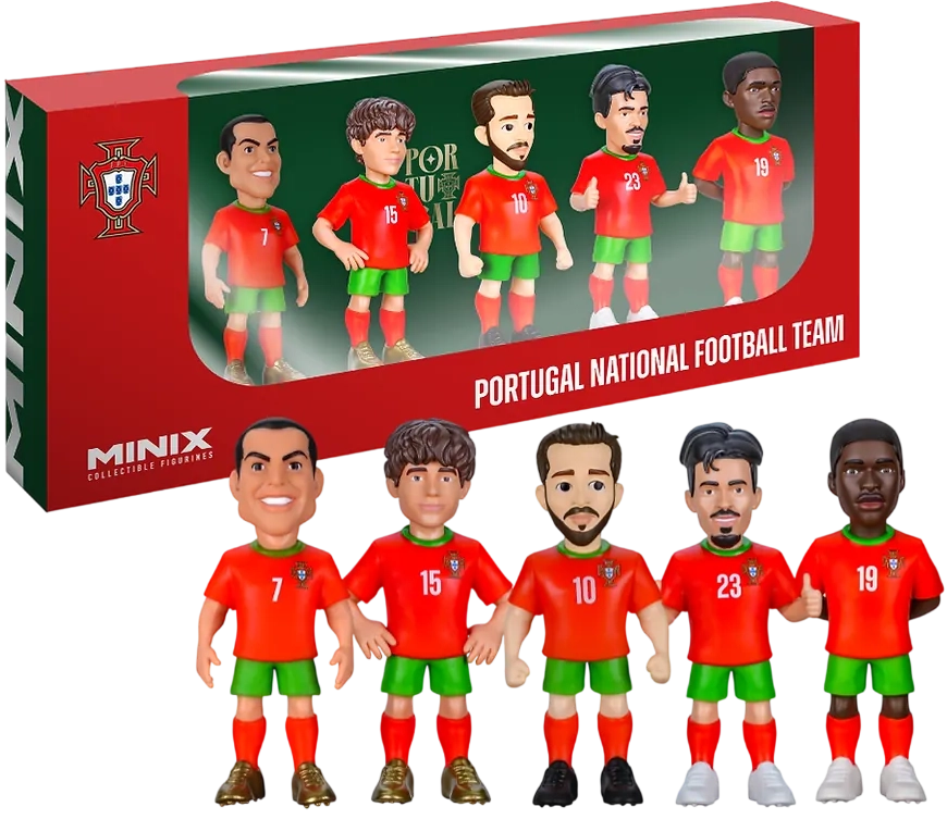 (رونالدو، نيفيز، سيلفا، فيتينيا، مينديش) كأس العالم 2026 نجوم كرة القدم 5-Pack سبورتس - البرتغال