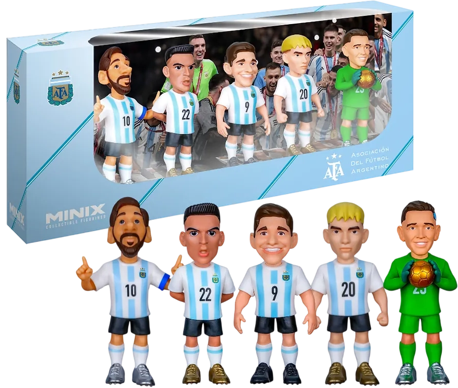 (ميسي، لاوتارو، ألفاريز، ماستانتونو، مارتينيز) كأس العالم 2026 نجوم كرة القدم 5-Pack سبورتس - الأرجنتين