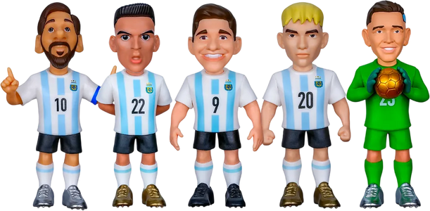 MINIX - Football Stars 5-Pack Sports: Football - Argentina - (Messi, Lautaro, Álvarez, Mastantuono, Martinez)  for sale in Egypt from Games2Egypt