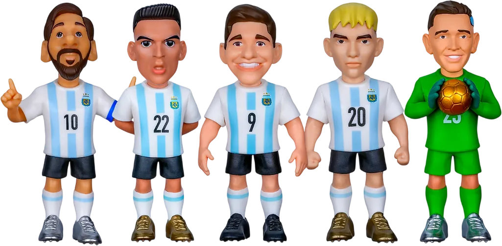 MINIX - Football Stars 5-Pack Sports: Football - Argentina - (Messi, Lautaro, Álvarez, Mastantuono, Martinez)  for sale in Egypt from Games2Egypt