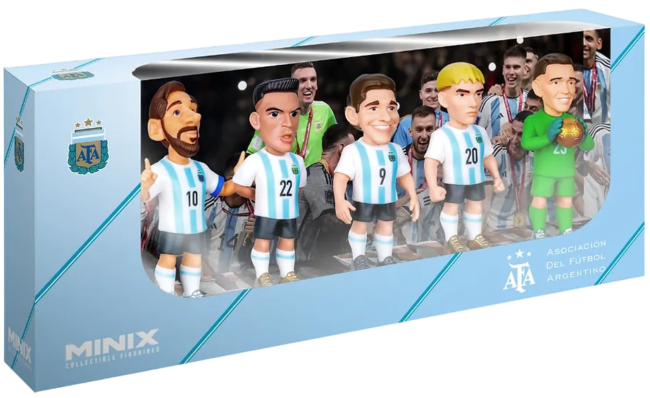 MINIX - Football Stars 5-Pack Sports: Football - Argentina - (Messi, Lautaro, Álvarez, Mastantuono, Martinez)  for sale in Egypt from Games2Egypt