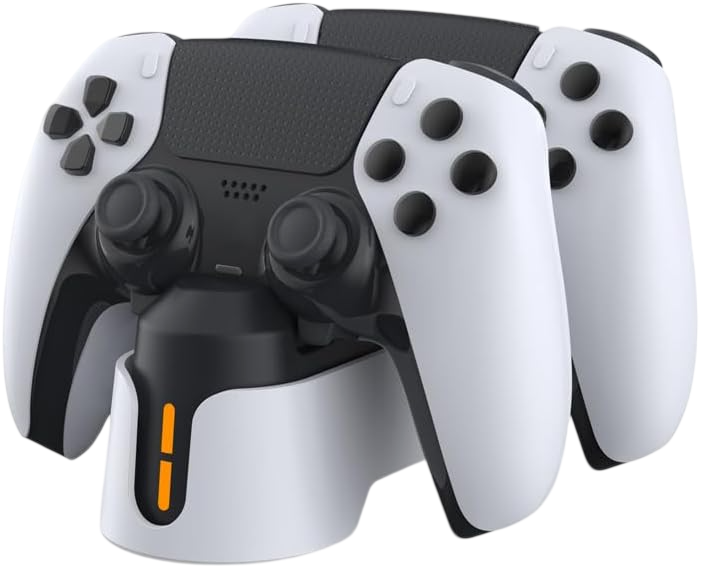 DOBE Dual Charging Stand LED For PS5 Controllers - White  for sale in Egypt from Games2Egypt