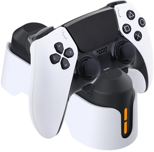 DOBE Dual Charging Stand LED For PS5 Controllers - White  for sale in Egypt from Games2Egypt