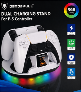 Deadskull Dual Charging Stand for PS5 RGB Dock Station - White  for sale in Egypt from Games2Egypt