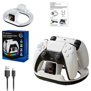 Deadskull Dual Charging Stand for PS5 RGB Dock Station - White  for sale in Egypt from Games2Egypt