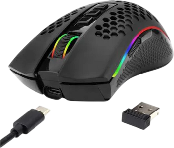 Redragon M808-KS STORM PRO RGB Dual mode Gaming Mouse - Black  for sale in Egypt from Games2Egypt