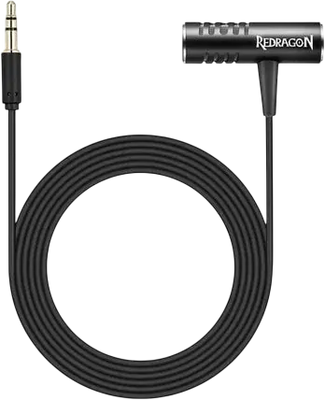 Redragon GM89 Plax Aux Clip-on Gaming Microphone - Black