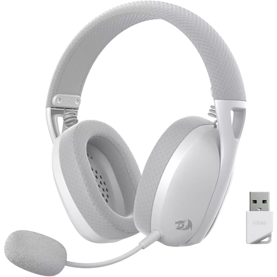 Redragon H848 IRE Pro Tri-Mode Wireless Gaming Headset - White/Gray