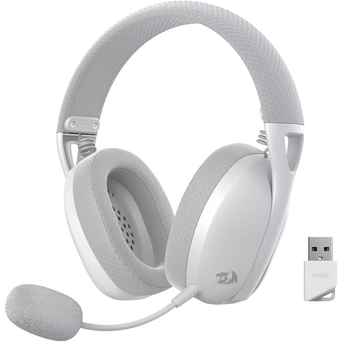 Redragon H848 IRE Pro Tri-Mode Wireless Gaming Headset - White/Gray  for sale in Egypt from Games2Egypt