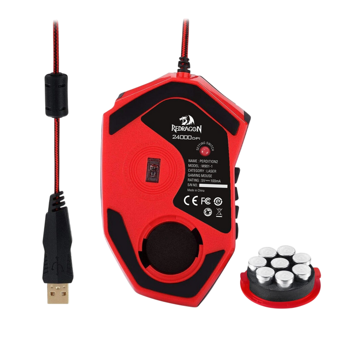 Redragon M901-1 Perdition 3 RGB Wired Gaming Mouse - Black  for sale in Egypt from Games2Egypt