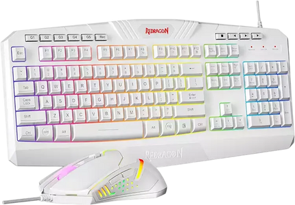 Redragon S101W Membrane Wired RGB Gaming Keyboard & Mouse Combo  for sale in Egypt from Games2Egypt
