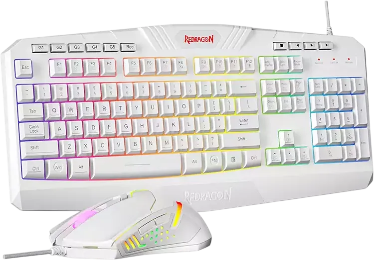 Redragon S101W Membrane Wired RGB Gaming Keyboard & Mouse Combo  for sale in Egypt from Games2Egypt