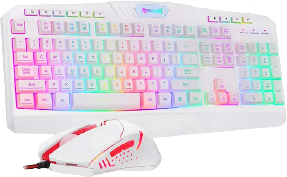 Redragon S101W Membrane Wired RGB Gaming Keyboard & Mouse Combo  for sale in Egypt from Games2Egypt