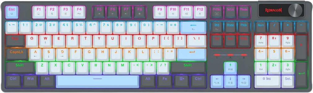 Redragon K718 Mechanical Wired Rainbow Gaming Keyboard -  for sale in Egypt from Games2Egypt