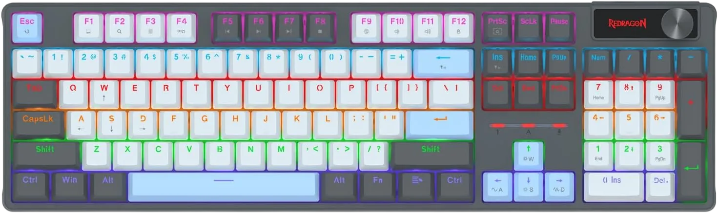 Redragon K718 Mechanical Wired Rainbow Gaming Keyboard  for sale in Egypt from Games2Egypt