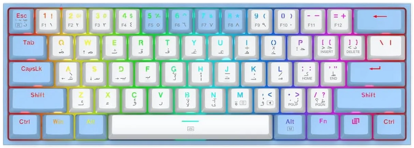 Redragon K617 Fizz Wired Mechanical RGB Gaming Keyboard - White/blue  for sale in Egypt from Games2Egypt