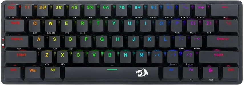 كيبورد ريدراجون K615P-KBS إليز برو لو بروفايل ميكانيكال ثلاثي التوصيل لاسلكي RGB للجيمينج