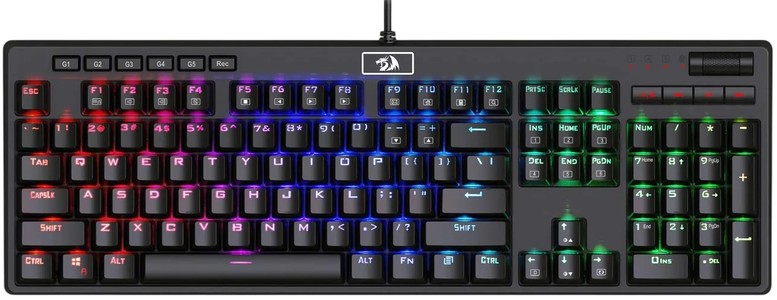 ريدراجون K579 لوحة مفاتيح ألعاب ميكانيكية سلكية بإضاءة RGB - أسود -  للبيع في مصر من خلال Games2Egypt