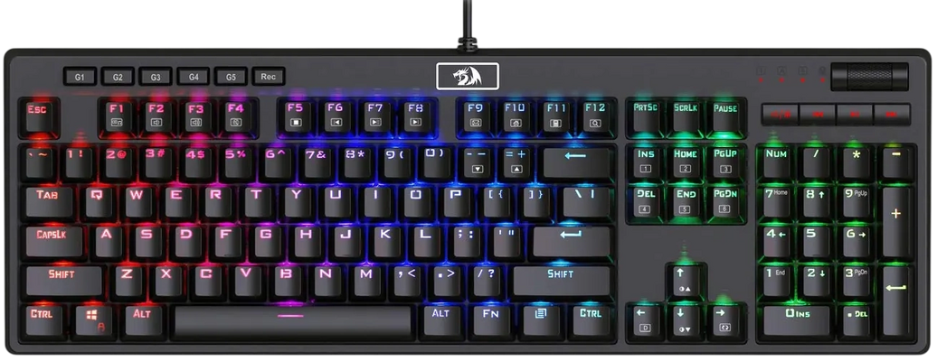 Redragon K579 Wired Mechanical RGB Gaming Keyboard - Black