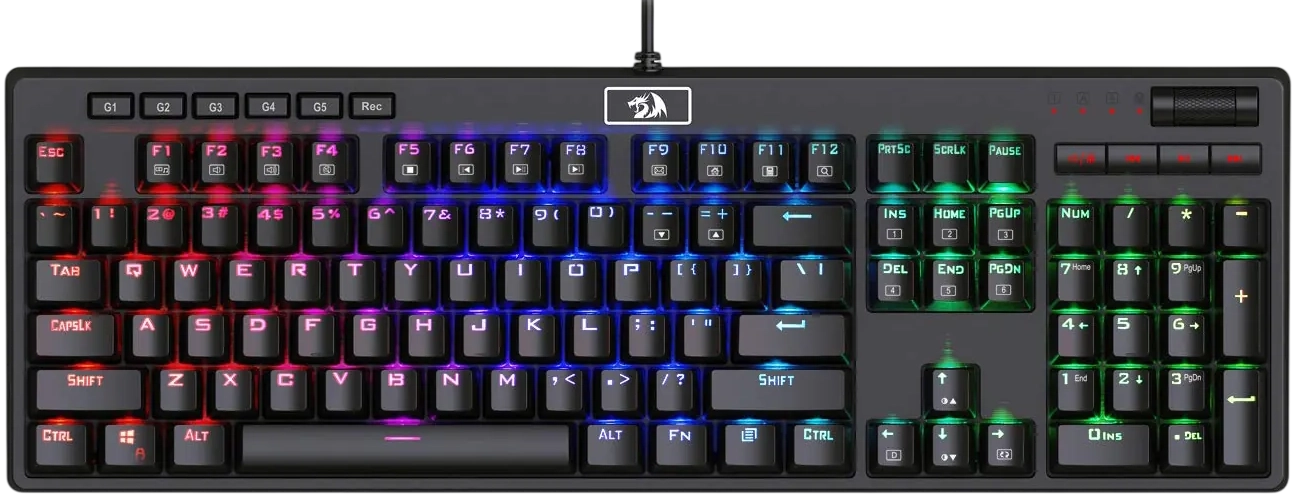  Redragon K579 Wired Mechanical RGB Gaming Keyboard - Black  for sale in Egypt from Games2Egypt