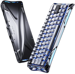 GravaStar Mercury V60 Pro 60% Hall Effect Magnetic Switch Gaming Keyboard - Chrome Silver