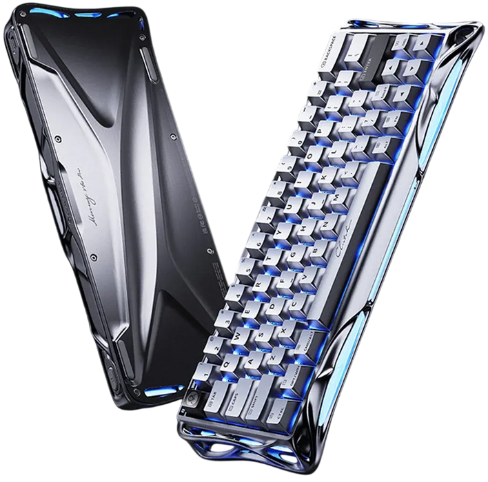 GravaStar Mercury V60 Pro 60% Hall Effect Magnetic Switch Gaming Keyboard - Chrome Silver  for sale in Egypt from Games2Egypt