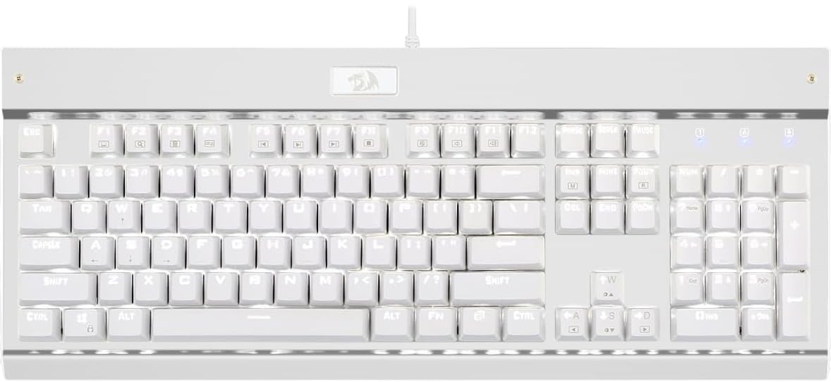  Redragon KG010-WN Wired Mechanical Gaming Keyboard Brown Switch - White  for sale in Egypt from Games2Egypt