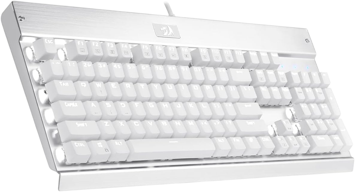  Redragon KG010-WN Wired Mechanical Gaming Keyboard Brown Switch - White  for sale in Egypt from Games2Egypt