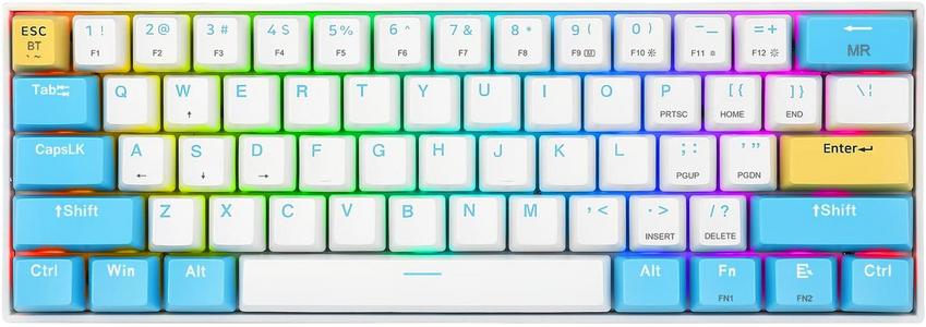 Redragon K530 Pro Draconic 60% Wireless Mechanical Gaming Keyboard Orange switch - White/Blue 
