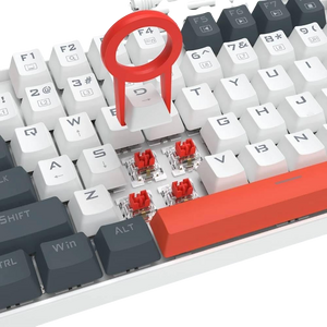Redragon k552 WLR-R Kumara Mechanical Wired Gaming Keyboard Red Switch - White/Black  for sale in Egypt from Games2Egypt